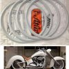 Classis Motorbike Front 19" Back 17"  White sideWall Port-a-wall Tire Trim Set 