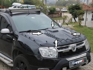 For Dacia Duster Hood Protection Scoop
